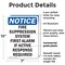 Signmission Fire Suppression System First OSHA Notice Sign, Plastic, 7in W x 10in L, 2PK OS-2PACK-NS-P-710-V-12702 - alternate 4